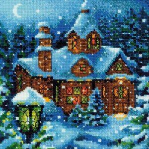 New Riolis Cross Stitch Kit Snowfall In The Forest 2029 Wool Acrylic